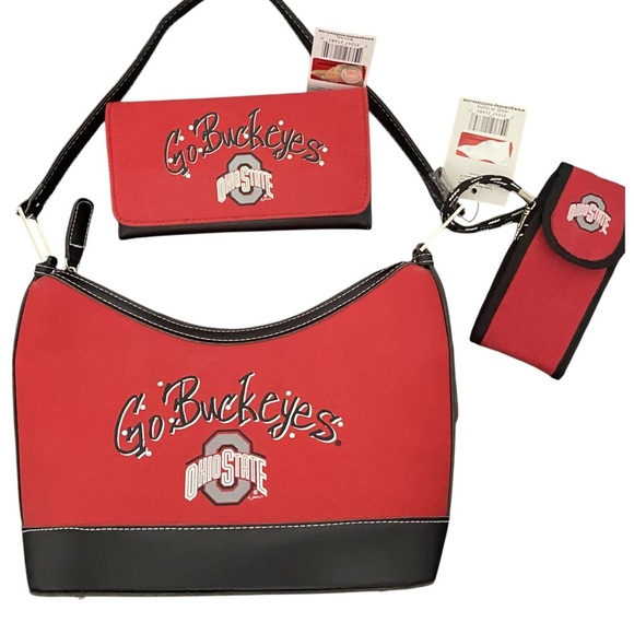 Ohio State Buckeyes Shoulder Bag Wallet Vintage Y2K 90s Official Licensed New - Picture 7 of 9